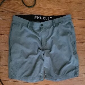 Hurley Men's Olive Green Flat Front Shorts